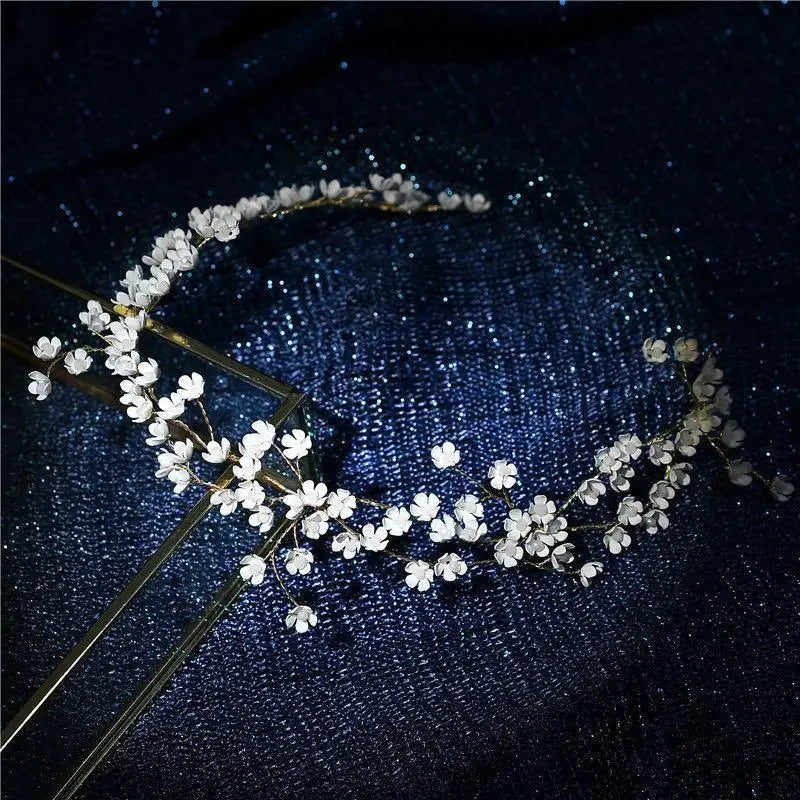 Flower Wedding Hairbands Headbands Women Headpieces Headwear For Brides Girl Women Tiara Crown Hair Accessories Bridal Jewelry