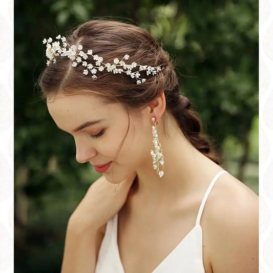 Flower Wedding Hairbands Headbands Women Headpieces Headwear For Brides Girl Women Tiara Crown Hair Accessories Bridal Jewelry