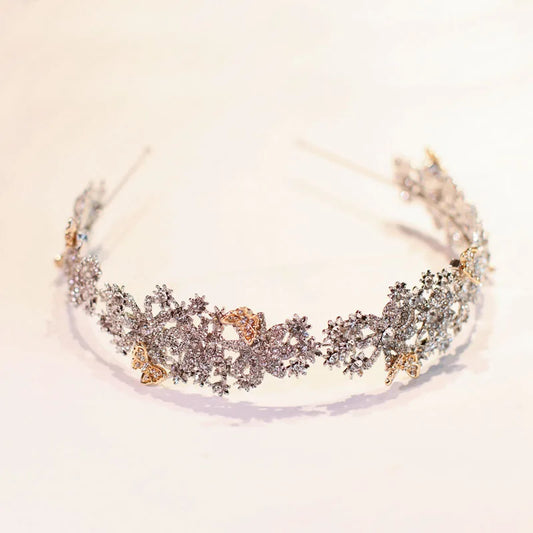 CC Hairbands Women Wedding Accessories Bridal Crown Engagement Jewelry Romantic Hair Hoop Flower Butterfly Shape Headdress HS94