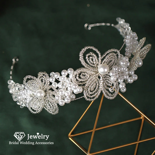 CC Wedding Crown Tiara Hairband Hair Jewelry Engagement Accessories for Women Bride Party Crowns 100% Handamde Fine M143