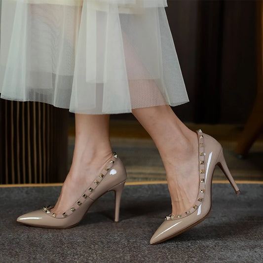 Hot-selling women's shoes fashion pointed high heels patent leather summer designer elegant and sexy office high-heeled sandals