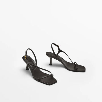 Cowhide Low Heel Sandals For Women With Buckle & Minimalist Pretty Versatile Comfortable Durable Daily Commuter Shoes For Summer