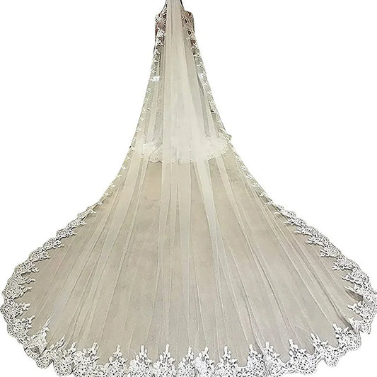 Cheap Short Wedding Veil With Comb Cut Edge 2 Layers Simple Mariage Accessories 2024