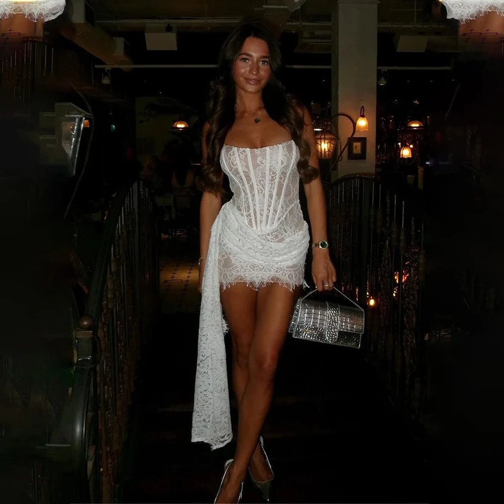 Sexy Scoop Neckling Short/Mini Sheath Wedding Dresses With Long Rubbin Custom Made Formal Evening Wear