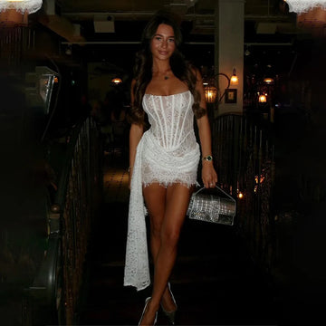 Sexy Scoop Neckling Short/Mini Sheath Wedding Dresses With Long Rubbin Custom Made Formal Evening Wear