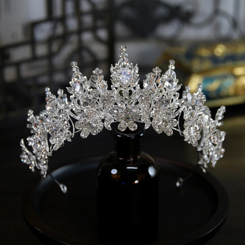 Bridal Tiara Rhinestone Wedding Crown Hair Accessories Women Luxury Korea Bride Diadem Headdress Headband Party Headwear Jewelry