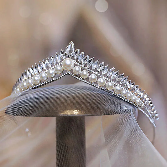 CC Tiaras and Crowns Wedding Hair Accessories Women Hairbands Engagement Jewelry Bridal Headpiece Simple Design HG1165