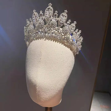 CC Luxury Crowns Women Hair Accessories Bridal Crown Engagement Jewelry Wedding Tiaras 100% Handmade Crystal Coronets Gift AN082