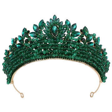 Baroque Wedding Crown For Queen Princess Crystal Bridal Tiara Crown For Pageant 15 Years Women Party Prom Hair Jewelry Headdress