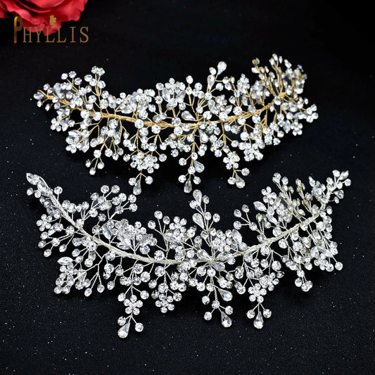 A328 Crystal Bridal Tiaras Luxury Headband Rhinestone Headpiece Vintage Wedding Hair Accessories Princess Queen Hair Jewelry
