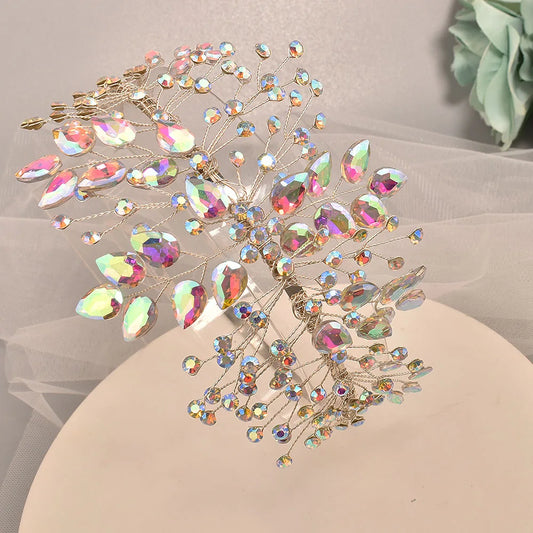 DZ261 Bridal Headband Handmade Rhinestone Headdress Wedding Headpiece Hair Accessories Woman Headwear Bridal Tiara for Party