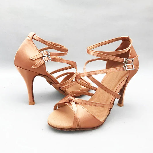 Stage Game Latin Dance Shoes for Women Hot Sale Tango Jazz Sandals  Summer Indoor Soft Bottom Party Performance Shoes