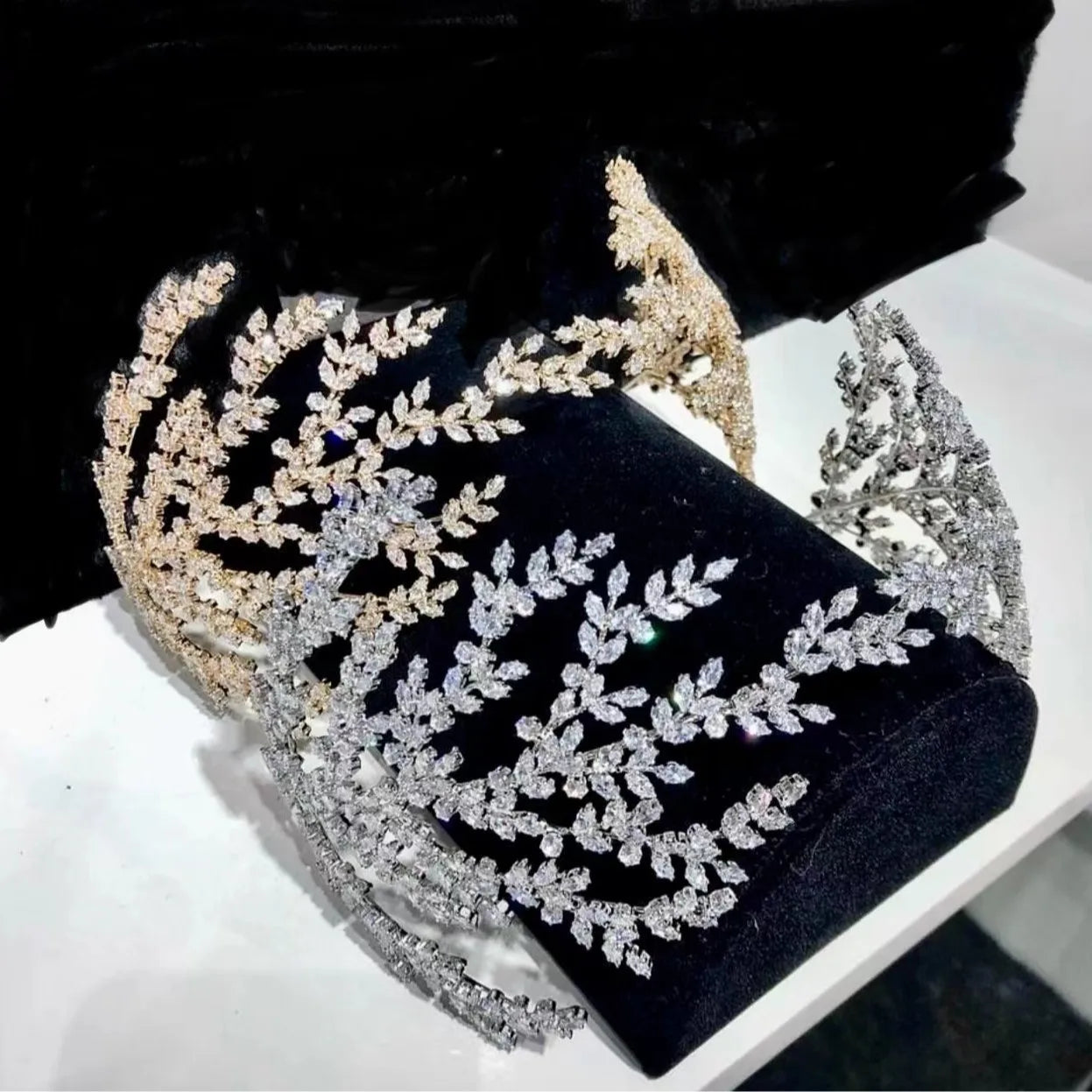 Cubic Zirconia Bridal Headbands Wedding Headdress Luxury CZ Bride Tiaras Crowns Women Diadem Party Prom Hair Jewelry Headpiece