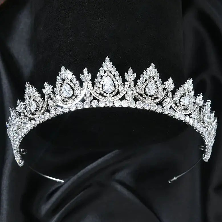 Wedding Hair Accessories Crystal Zircon Tiaras and Crowns CZ Zirconia Headband For Brides Princess Queen Diadem Bridal Jewelry