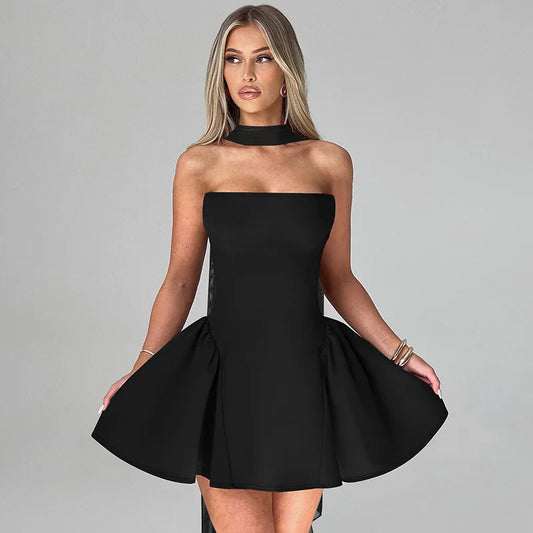 Avrilyaan Off Shoulder Backless Sexy A-line Dress Women 2025 Elegant Party Dress Strapless Bodycon Mini Summer Dress Vestidos