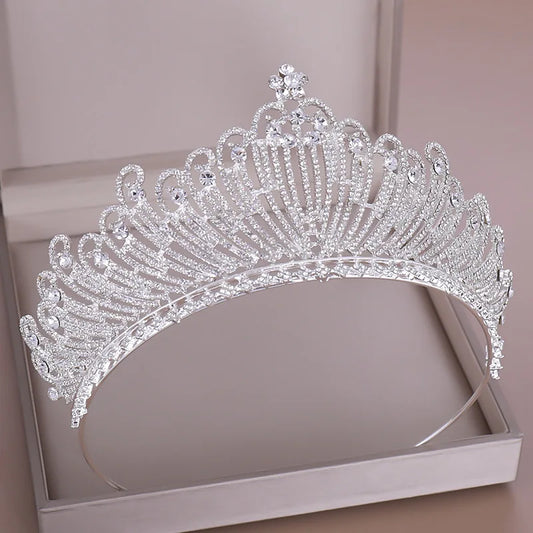 Luxury Crystal Crown Tiara Baroque Rhinestone Prom Diadem Crown Women Bridal Wedding Hair Accessories Jewelry Tiaras And Crowns