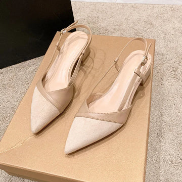 Women New Baotou Sandals Casual pointed high heels Outdoor fashion buckle sanda Coarse following comfort single shoe Zapatos