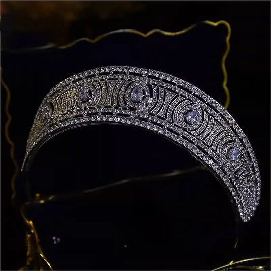 CC Tiaras Women Accessory Wedding Headbands Engagement Hair Ornaments 100% Handmade Water Drop Shape Crowns Shining Charm HS199