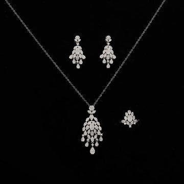 Jewelry Sets HADIYANA Vintage Elegant Wedding Bridal Crystal Jewels Cubic Zirconia CN4211 Accessories For Women