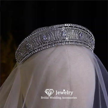 CC Tiaras Women Accessory Wedding Headbands Engagement Hair Ornaments 100% Handmade Water Drop Shape Crowns Shining Charm HS199