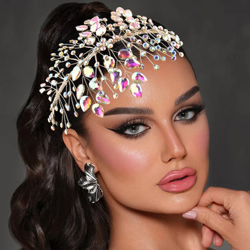 DZ261 Bridal Headband Handmade Rhinestone Headdress Wedding Headpiece Hair Accessories Woman Headwear Bridal Tiara for Party