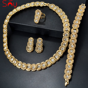 Luxury Quality Jewelry Set For Women Pearl Necklace Bracelet Ring Earring 2024 Trend Wedding Party Jewelry Set Mother's Day Gift