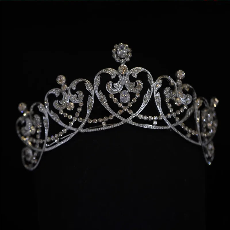 CC Romantic Crowns Women Accessories Wedding Jewelry Bridal Headdress Engagement Hair Ornaments Heart Shape Tiaras Crown HS34