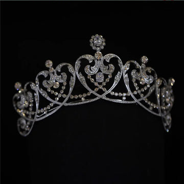 CC Romantic Crowns Women Accessories Wedding Jewelry Bridal Headdress Engagement Hair Ornaments Heart Shape Tiaras Crown HS34