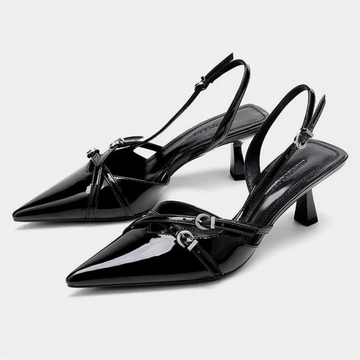 2025 Summer New Pointed Simple Shallow Mouth Comfortable Women's Gladiator sandals Outwear Back Strap Women High Heeled Sandals