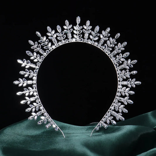 Princess Queen Bridal Crowns Tiaras For Wedding Headdress Zirconia Bride Headband Crowns For Pageant Women Girl Prom Headpieces