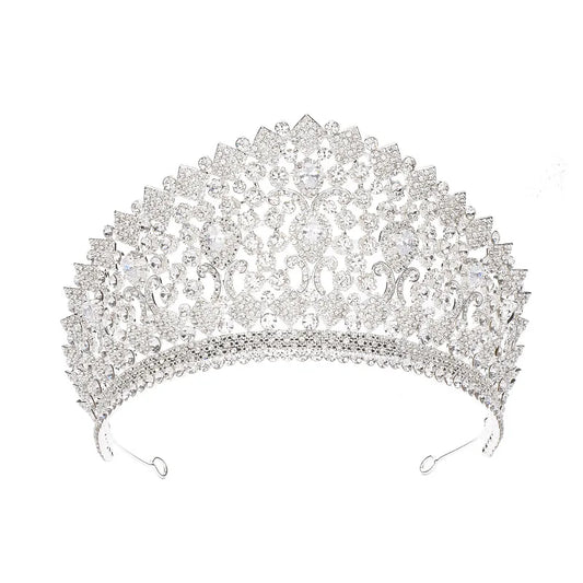 Levery  Zircon beauty pageant crown headwear bride jewelry