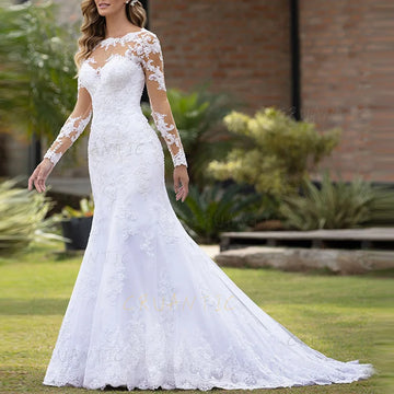Mermaid White Wedding Dress Luxury Women Princess Birthday Prom Dinner Gowns Tailor-made Elegant Applique Evening Dress 2025