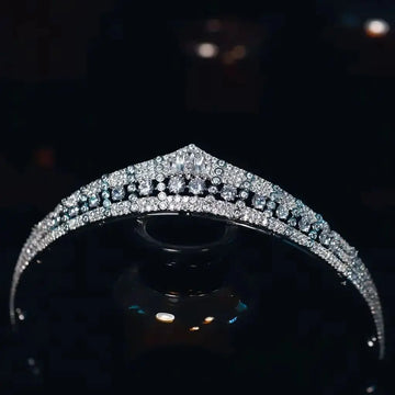 Cubic Zirconia Tiaras and Crowns CZ Zircon Diadem For Brides Princess Queen Headpieces Wedding Accessories Bridal Hair Jewelry
