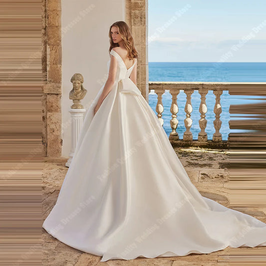 One-Shoulder A-Line Women Wedding Dresses Charming Chiffon Princess Bride Gowns Formal Banquet Vestidos De Novia 2025 Customized