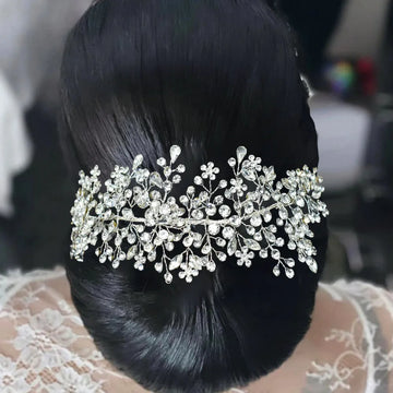 A328 Crystal Bridal Tiaras Luxury Headband Rhinestone Headpiece Vintage Wedding Hair Accessories Princess Queen Hair Jewelry