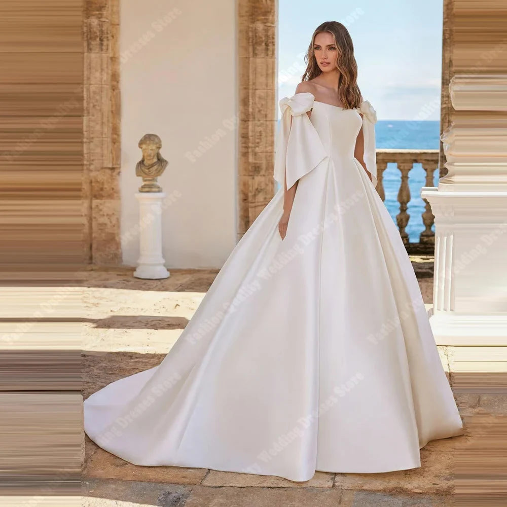 One-Shoulder A-Line Women Wedding Dresses Charming Chiffon Princess Bride Gowns Formal Banquet Vestidos De Novia 2025 Customized