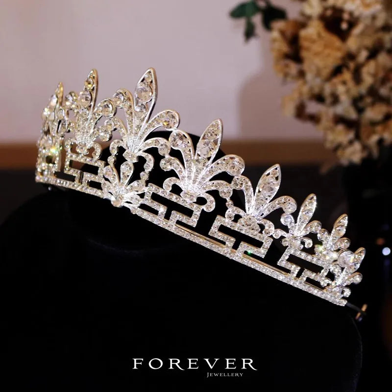 CC Wedding Crowns Women Accessories Bridal Headbands Engagement Hair Ornaments Vintage Tiaras Princess Pageant Diadems FO046